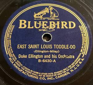 BLUEBIRD Records Dule Ellington and his Orchasta ・EAST SAINT LOUIS TODDLE-00 / BLACK BEAUTY SP盤/78レコード ーVGー