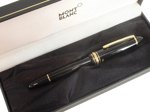 1円スタート 【MONTBLANC モンブラン】 マイスターシュテュック 万年筆 ペン 14K ブラック×ゴールド 筆記用具