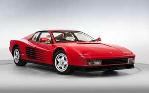 フェラーリ テスタロッサ ピニンファリーナ 1987年 スーパーカー 絵画風 壁紙ポスター 特大ワイド版 921×576mm はがせるシール式 001W1