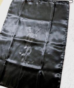 イヴサンローラン「YVE SAINT LAURENT」バッグ保存袋 旧型 (2781) 正規品 付属品 布袋 巾着袋 ブラック 布製 ナイロン生地 43×59cm YSL