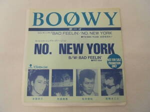 【レコード/EP/7インチ/ドーナツ盤】 BOOWY No. New York / Bad Feelin