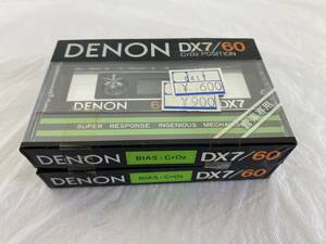 【新品未開封】 DENON デノン DX7/60 60分 2本セット CrO2 POSITION ハイポジ クロム カセットテープ 未使用 日本コロムビア 昭和レトロ 4