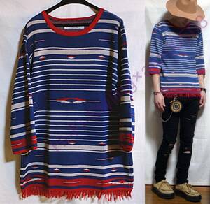 SASQUATCHfabrix EOTOTO ネイティブフリンジカットソー Native Fringe Cut and sewn サスクワァッチファブリックス エオトト M