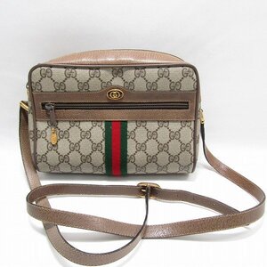 1円スタート 外観状態良好 GUCCI グッチ シェリー 斜め掛けショルダーバッグ GG柄 ベージュ 男女兼用 ヴィンテージ カバン