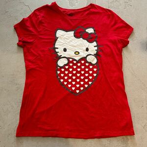 オールドネイビー ハローキティ OLD NAVY HELLO KITTY ビンテージ 90s 00s Tシャツ XL サンリオ sanrio キティーちゃん レディース 半袖 赤