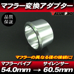 60.5mm→54.0mm サイレンサー マフラー 変換アダプター /ゼファー400 ゼファー750 ゼファー1100 ZRX400 ZRX2 ニンジャ250 ニンジャ400