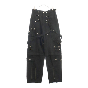 BALENCIAGA バレンシアガ RAVER BAGGY PANTS スタッズ装飾バギーデニムパンツ ブラック 681693 TBP47