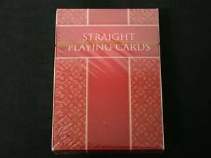 【G446】STRAIGHT PLAYING CARDS　ストレートプレイングカード　赤　未開封　レア　カード　ギミック　デック　トランプ　マジック　手品