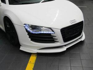 アウディ R8/ R8スパイダー フロント リップ スポイラー エアロ/ エプロン スカート ディフューザー トリム カバー スプリッター