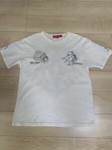 【訳あり】【送料無料】TEDMAN　テッドマン 刺繍Tシャツ オフホワイト 40サイズ 【希少/掘り出し物】