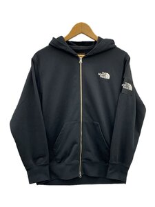 THE NORTH FACE◆SQUARE LOGO FULLZIP_スクエアロゴフルジップ/M/コットン/BLK