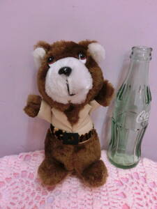 ビンテージ◆サファリ クマ ぬいぐるみ 人形 20㎝◇昭和レトロ テディベア クマ 熊 vintage stuffed bear plush toy