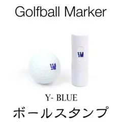 ゴルフボール マーカー スタンプ 猫 yマーク Baroque ブルー