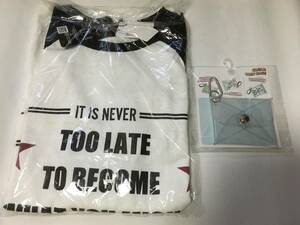 新品 CHIP CLIP3点セット ラグラン ロンT 長袖Tシャツ ネイビー×ホワイト色 Lサイズ &ナップサック &クリアコインケース