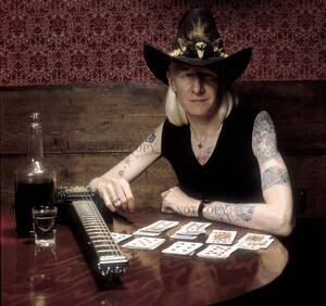 Johnny Winter ジョニー・ウィンター 大きな フォト2枚付き