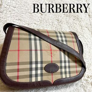 BURBERRY ノバチェック シャドーホース フラップ ショルダーバッグ ロゴ バーバリー