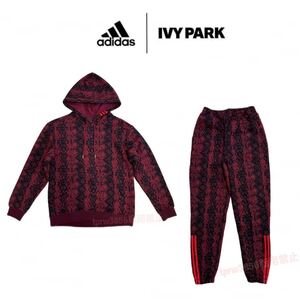 新品 アディダス IVY PARK セットアップ【M】定価31000円 adidas アイビーパーク スウェット 上下 パーカー パンツ ヘビ柄 赤 ビヨンセ