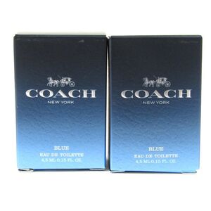 コーチ ミニ香水 ブルー オードトワレ EDT 若干使用 2点セット まとめて フレグランス メンズ 4.5mlサイズ COACH