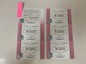 JR九州高速船 株主優待割引券10,000円×1枚＋JR九州グループ株主優待券500円×5枚 2,500円分 2025年6月30日まで ★38313