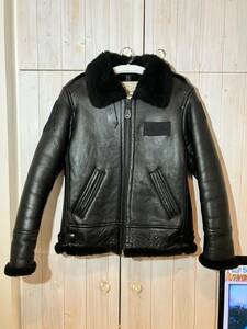 送料込 AVIREX アヴィレックス サイズL 75周年限定モデル PATCHED B-6 パッチド JACKET MA-1 SAIPAN 胸タグ 美USED 送料無料