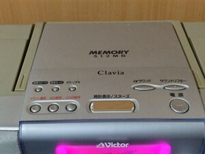 JVC ビクター クラビア VICTOR Clavia RD-M2 USB CD MD 本体512MBメモリー内蔵 録音可能 MDから録音 リモコン付 2006年製 ポータブル 