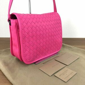 送料込み！ 未使用品 BOTTEGA VENETA ショルダーバッグ イントレチャート ピンク ラムスキン 179