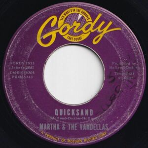 Martha & The Vandellas Quicksand / Darling, I Hum Our Song Gordy US 7025 203880 SOUL ソウル レコード 7インチ 45