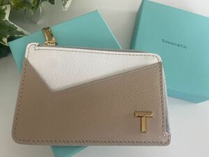 TIFFANY&Co.　ティファニーT ジップカードケース　コインケース　Tiffany &Co.　小銭入れ　カードホルダー　名刺入れ　L字ファスナー　