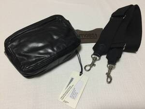 【m0851】本物・未使用・タグ付き ANILINE SAC A BANDOULIERE CROSSBODY BAG ブラック 黒 アニリン ポーチ 天然皮革 カナダ製 バッグ