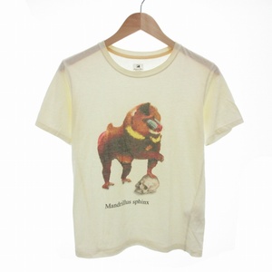 サスクワッチファブリックス SASQUATCH fabrix プリントTシャツ カットソー 半袖 S ベージュ ■MA /FT 0814 メンズ