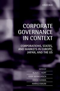 [A12331622]Corporate Governance in Context: Corporations States And Markets