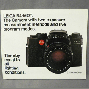 LEICA ライカ R4-MOT 小冊子 保管D19