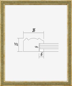 デッサン用額縁 UVカットアクリル付 8222 太子 グリーン