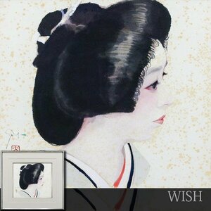 【真作】【WISH】堂昌一 日本画 和美人 　　〇挿絵画家 師:岩田専太郎 岩田専太郎挿絵継承 #24072236