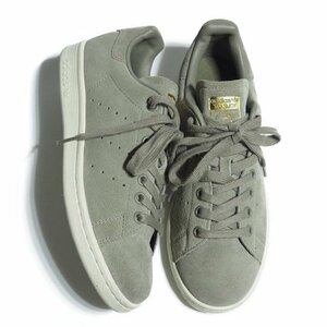 M8281R13　▼adidas アディダス▼ 新品同様 BB0038 STAN SMITH スタンスミス スエード スニーカー グレー US6/24cm レディース