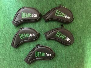 BEAMSGOLF　ビームスゴルフ　アイアンカバー　黒　5個セット　中古品　使用感あります