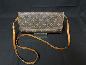 ☆ルイヴィトン LOUIS VUITTON バッグ ショルダーバッグ ポシェットツインGM M51852 モノグラム レザー ブラウン