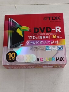 TDK DVD-R 120分 録画用 10パック 1~16倍速記録対応 未開封 未使用 記憶容量:4.7GB(片面) 長期保管