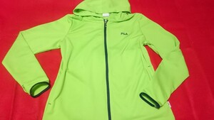 【新品】FILA　速乾パーカージャケット　レディースM　黄緑