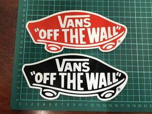『Vans OFF THE WALL』 ステッカー　デカール　VANS 黒/赤　 2枚セット　②