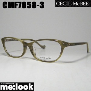 CECIL McBEE セシルマクビー 訳あり　 レディース 眼鏡 メガネ フレーム CMF7058-3-53 度付可 カーキササ