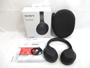 ソニー SONY ワイヤレスノイズキャンセリングステレオヘッドセット ヘッドフォン WH-1000XM4 ブラック 箱入り ノーチェックジャンク品 ■