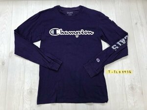 Champion チャンピオン メンズ ビッグロゴプリント ロンT カットソー S 紫