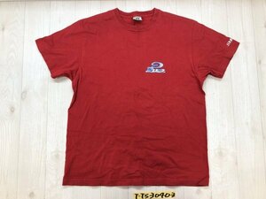 PIKO ピコ メンズ 両面プリント サーフ 半袖Tシャツ L 赤