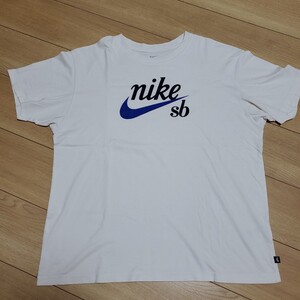 90s NIKE sb logo T-shirt XL ホワイト 半袖 Tシャツ ロゴ