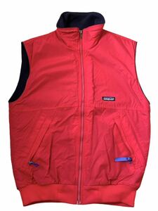 ★★★90年us製 patagonia パタゴニア シェルドシンチラベスト S 赤red★★★