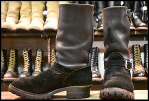 【8.5E 良品 05年】WESCO ウエスコ カスタムボス 黒 ブラック×ラフアウト ビブラム100シングル 11インチハイト ブーツ BOSS HOPESMORE