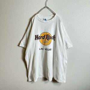 ハードロックカフェ　半袖Tシャツ　XLサイズ　ラスベガス　アメリカ製　ホワイト白