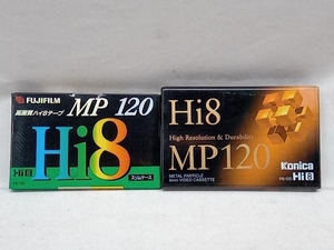 【ジャンク 未開封品】 Hi8 ビデオテープ MP120 2本セット FUJIFILM HIMP×1 Konica PH34×1 120分