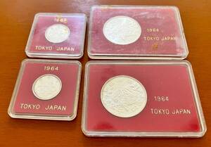 東京オリンピック 記念硬貨 ４枚セット 昭和39年 1964年 1000円硬貨 100円硬貨 古銭 コイン コレクション